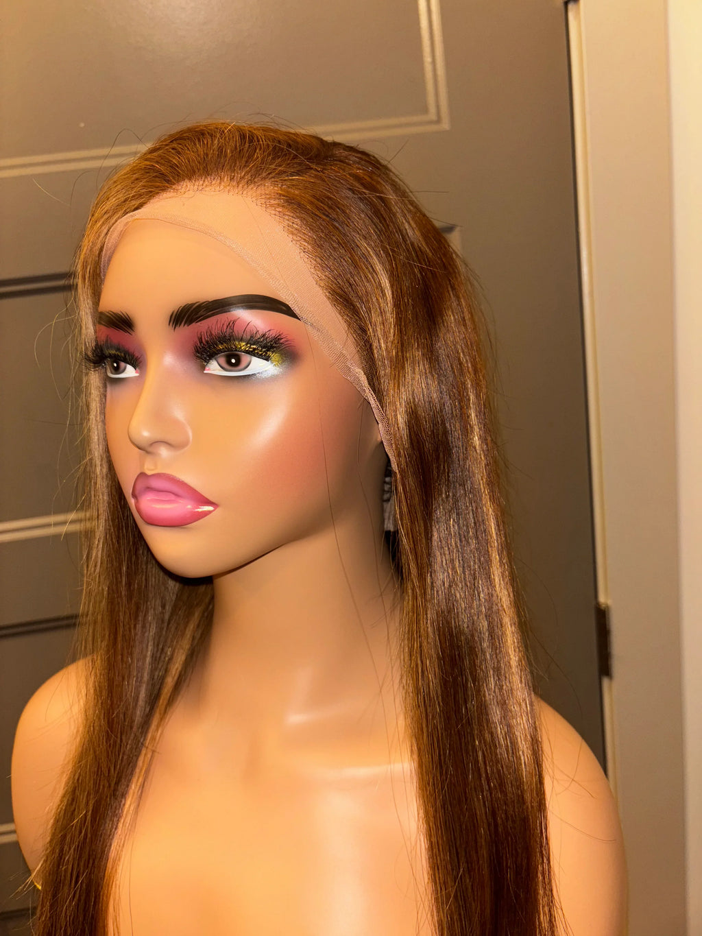 13x4 Transparent Lace Frontal Wig – Honey Blonde Highlight - PRETTY MAFIA